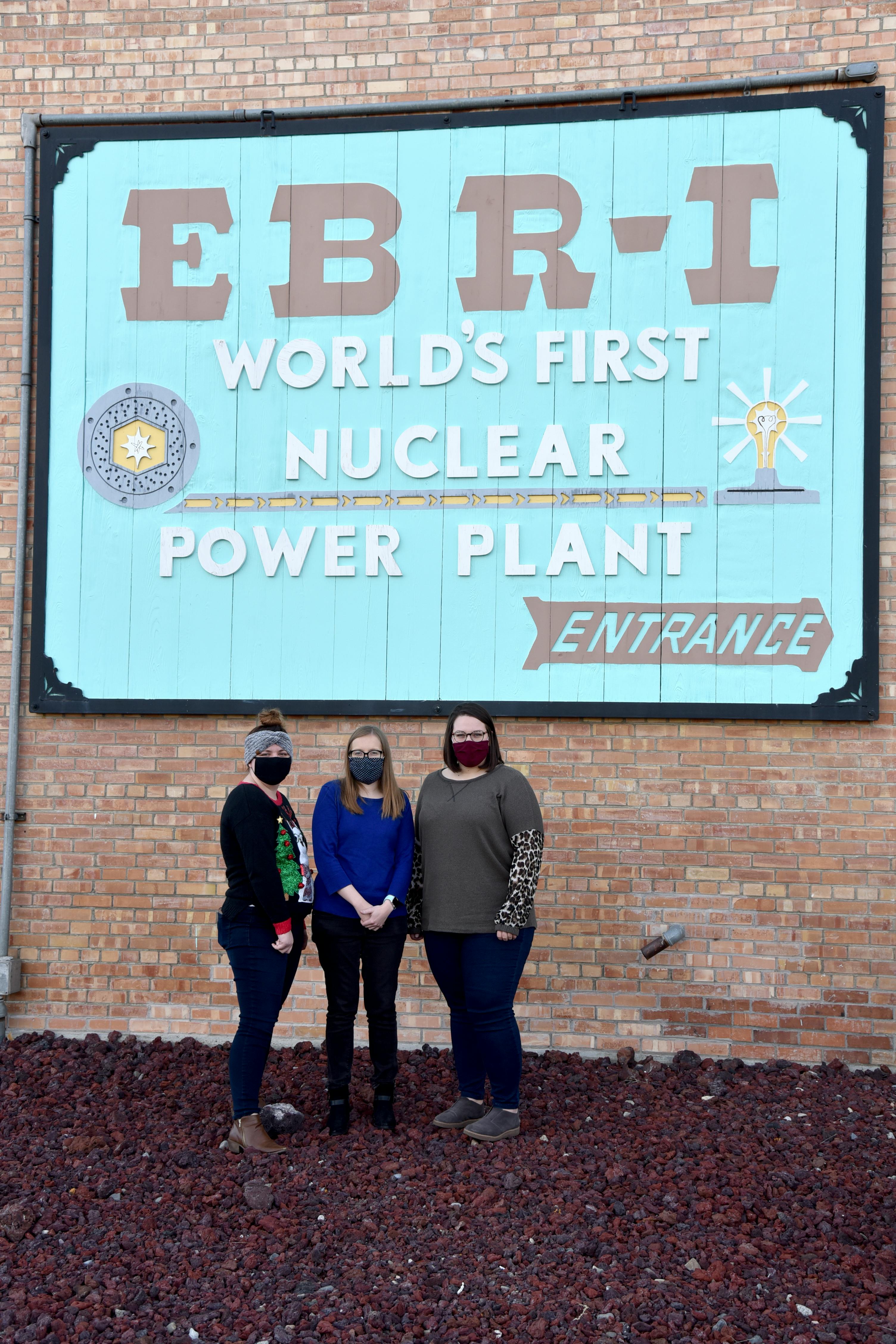 EBR 1, EBR-I, EBR 1 museum, Idaho museum, three women standing in front of a red brick building