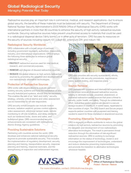 ORS Global Rad Security Fact Sheet