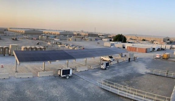 A solar microgrid installation in Kuwait.